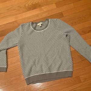 Appleseed's Gray Patterned Crewneck Sweater